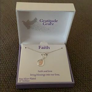 Infinity cross necklace sterling silver necklace